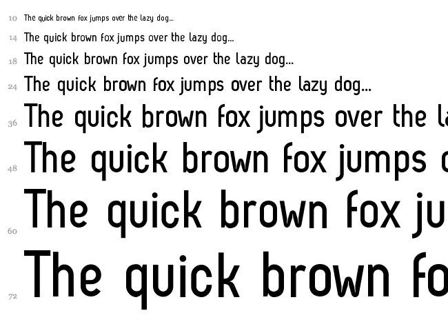 Zag font waterfall